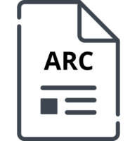 Arc File Icon Minimal Outline With Symbols png