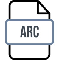 Arc File Icon With Bold Outline png