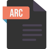Arc File Icon With Blue And Black Color png
