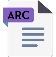 Arc File Icon With Red And Black Color png