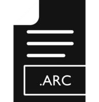 Arc File Format Icon Black Fill png