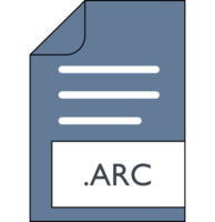 Arc File Format Icon Outline And Fill png