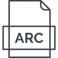 Arc File Icon Thick Outline Rounded Corners png