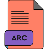 Arc File Extension Icon Color Crisp Corners png