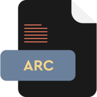 Arc File Extension Icon Black And Yellow Fill Color png