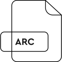 Arc File Extension Icon Purple And Yellow Outline Color png