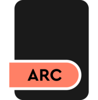 Arc File Format Icon Black And Grey Fill png