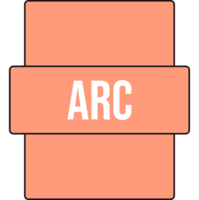 Arc File Extension Icon Orange Fill png