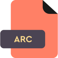 Arc File Extension Icon Purple And Yellow Color png