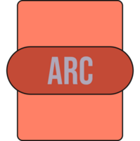 Arc File Extension Icon Rounded Green Fill png