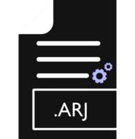 Arj File Format Icon Black Fill png