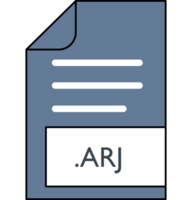 Arj File Format Icon Outline And Fill png