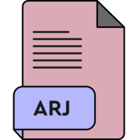 Arj File Extension Icon Pastel Blue And Rose Color Crisp Corners png