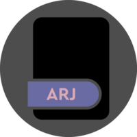 Arj File Format Icon Circular Shape png