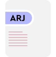 Arj File Icon Pastel Blue And Purple Grey Color png