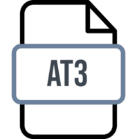 At3 File Icon With Bold Outline png