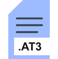 At3 File Extension Icon Black And Grey png
