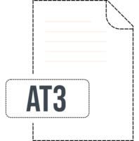 At3 File Format Icon Dashed Outline png