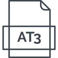 At3 File Icon Thick Outline Rounded Corners png