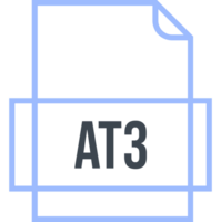 At3 File Icon Thick Outline Sharp Corners png