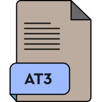 At3 File Extension Icon Color Crisp Corners png