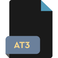 At3 File Extension Icon Crisp Corners Grey Colors png