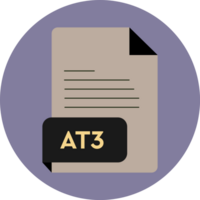 At3 File Extension Icon Light Color S Crisp Corners Circular Shape png