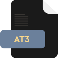 At3 File Extension Icon Black And Light Fill Color png