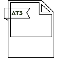 At3 File Format Icon Black Outline And Light Color Text png