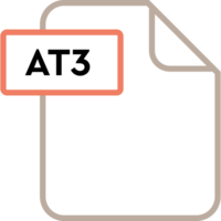 At3 File Format Icon Rounded Shapes Outline png