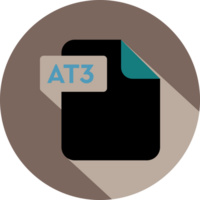 At3 File Format Icon Rounded Shapes With Circle Outside png