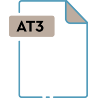 At3 File Format Minimal Icon Outline png