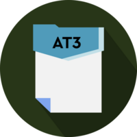 At3 File Format Minimal Icon With Circular Shape png