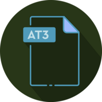 At3 File Format Minimal Icon With Circle Outside png
