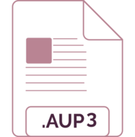 Aup3 File Icon Little Lines Outline png