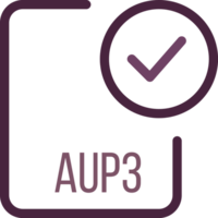 Aup3 File Icon With Checked Mark png