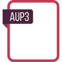 Aup3 File Rectangular Icon png