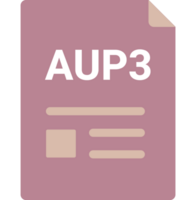 Aup3 File Icon With Symbols png