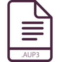 Aup3 File Minimal Icon With Symbol png