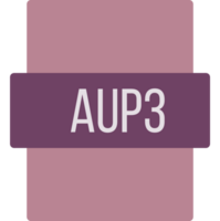 Aup3 Ip File Extension Icon Color Fill Outer Flat png