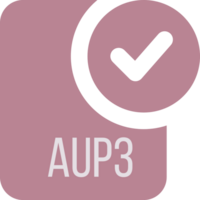 Aup3 Ip File Icon With Black Checked Mark png