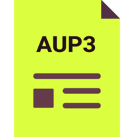 Aup3 With Deep And Minimal Colors And Folded Icon png