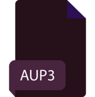 Aup3 File Extension Icon Crisp Corners Grey Colors png