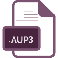 Aup3 File Extension Icon Color Fill Rounded Corners Inside Transparent png