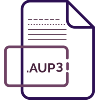 Aup3 File Extension Icon Little Dot And Color Fill png