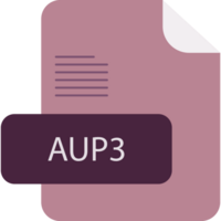 Aup3 File Extension Icon Raw Thicker Outline png