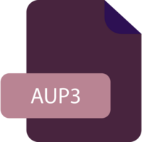 Aup3 File Extension Icon Rounded Corners And Deep Color png