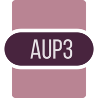 Aup3 File Extension Icon Rounded And Color Fill png