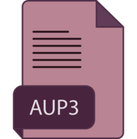 Aup3 File Extension Rounded Lines And Shape png