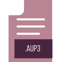 Aup3 File Format Icon Outline And Fill png
